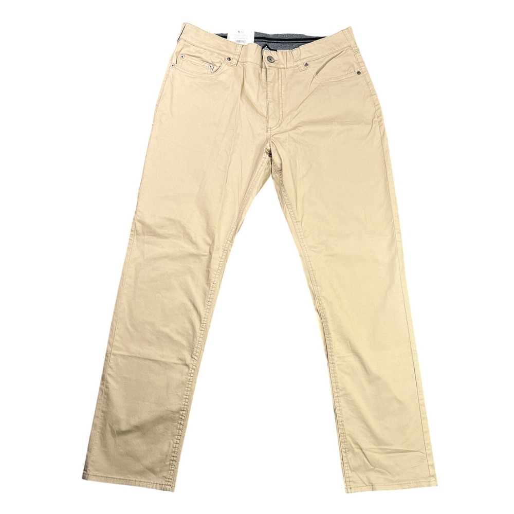 NWT Members Mark Men's 34x30 Mason‎ Straight Fit 5 Pocket Stretch Pant Khaki